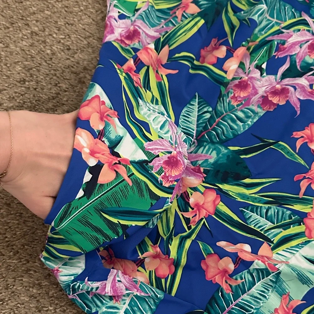 Tommy Bahama Blue Tropical Floral Tank Dress - Picture 3 of 3